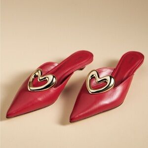 Maeve Red Heart Mule Heels
